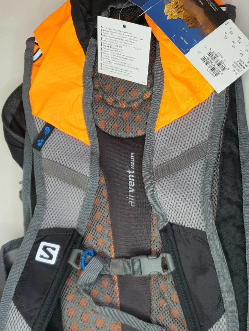 Salomon Black and Orange Sport Backpack